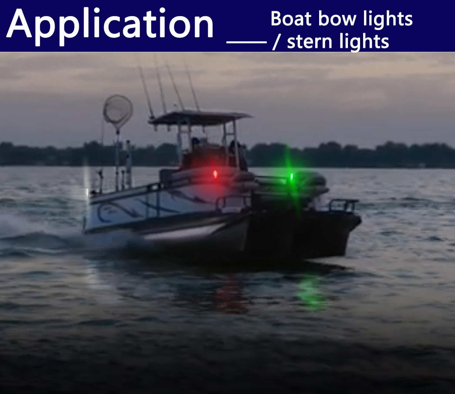 Amzonly LED Navigation Lights Kit for Boat Kayak, Stern Lights Battery Operated, 4Pack Rechargeable LED Lights for Night Kayaking, Bike Tail Light, 4 Light Mode Options, 2Pcs Safety Whistle Included - 2Red 2Green image number 4