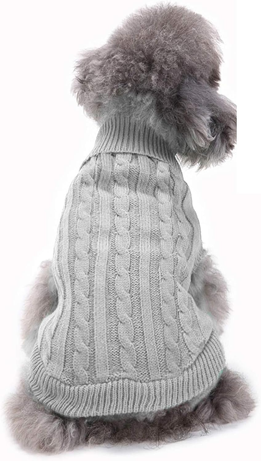 Dog Sweater, Warm Pet Sweater, Dog Sweaters for Small Dogs Medium Dogs Large Dogs, Cute Knitted Classic Cat Sweater Dog Clothes Coat for Girls Boys Dog Puppy Cat (Small, Red) image number 5