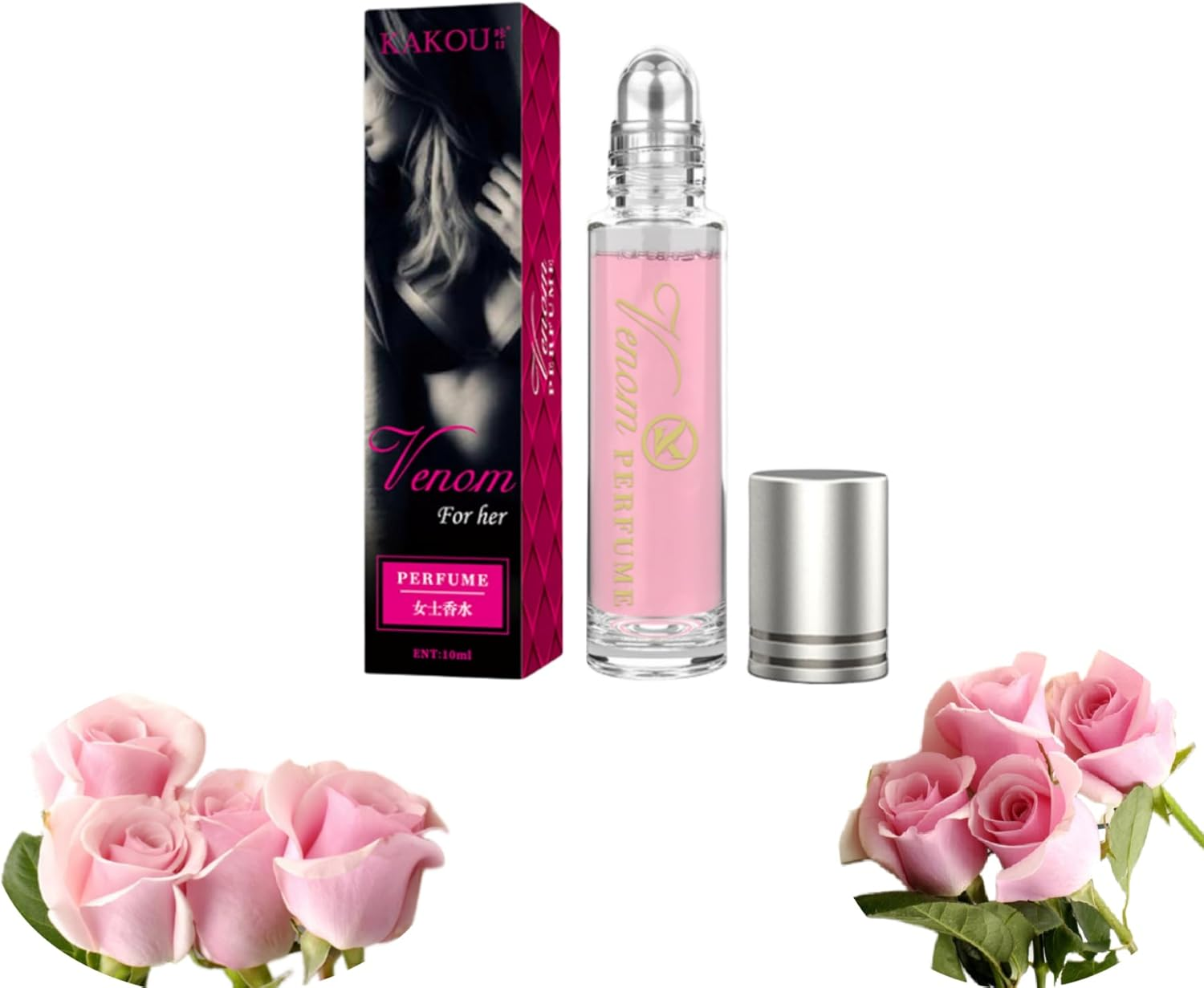 Box Rose Pheromones Perfume,Pheromones Perfumes for Women,Portable Long Lasting Pheromonie Attraction Perfume (4PCS, for Men)