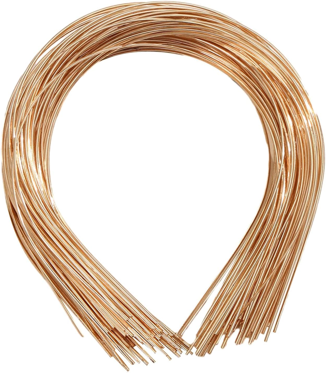 Oshhni 50Pcs Plain Metal Headbands for Crafts Thin Wire Hairband Bulk for Women Hair Accessory DIY Craft Supplies Blank Headbands for Crafting, Silver