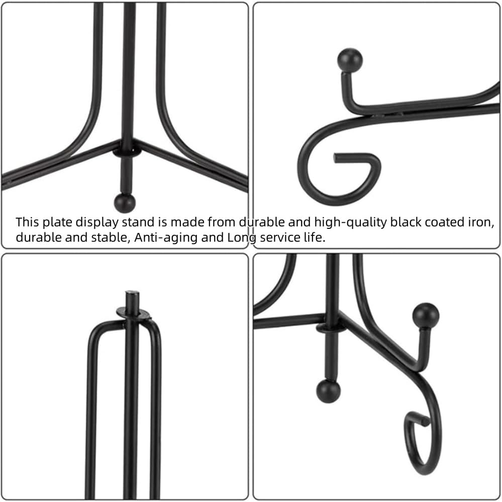 Plate Stands for Display - 6 Inch Plate Holder Display Stand , Metal Easel Stand for Picture Frame Decorative Plates, Book, Photo, Collectibles（4 Pack） image number 5