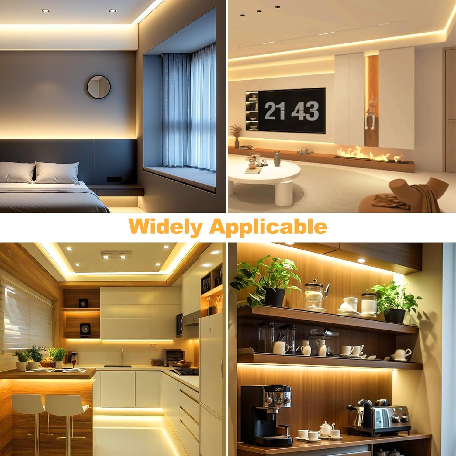 Langplus+ LED Neon Strip Lights 10M Dimmable 1200 Leds Warm White 2700K 24V LED Neon Rope Light IP65 Waterproof Silicone Flexible Neon Light Strips for Bedroom Kitchen Bar Outdoor Indoor Decor image number 3