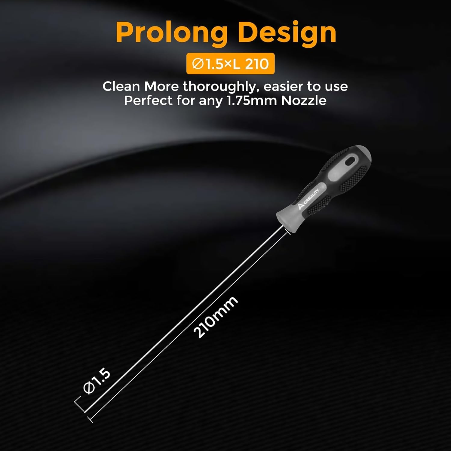 Creality 3D Printer Tools, Diameter 1.5Mm Clog Poke 3D Printer Nozzle Cleaning Kit for 1.75Mm Filament Nozzles, Needle 210Mm Prolong&Hight Hardness Cleaning Hotend image number 5
