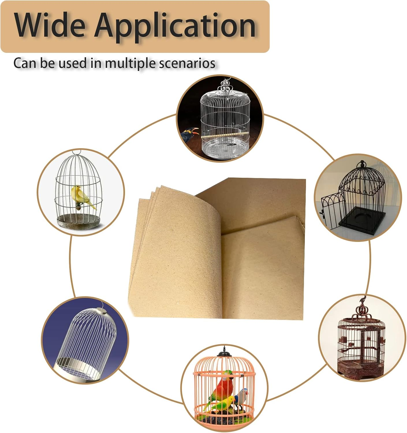 Hamiledyi 22 PCS Bird Gravel Paper Special Sea Sand Liner for Page Parrot Cage Gravel Paper Mat 17X11 Inches Disposable Cushion Pads for Bird Parakeet Budgie image number 6