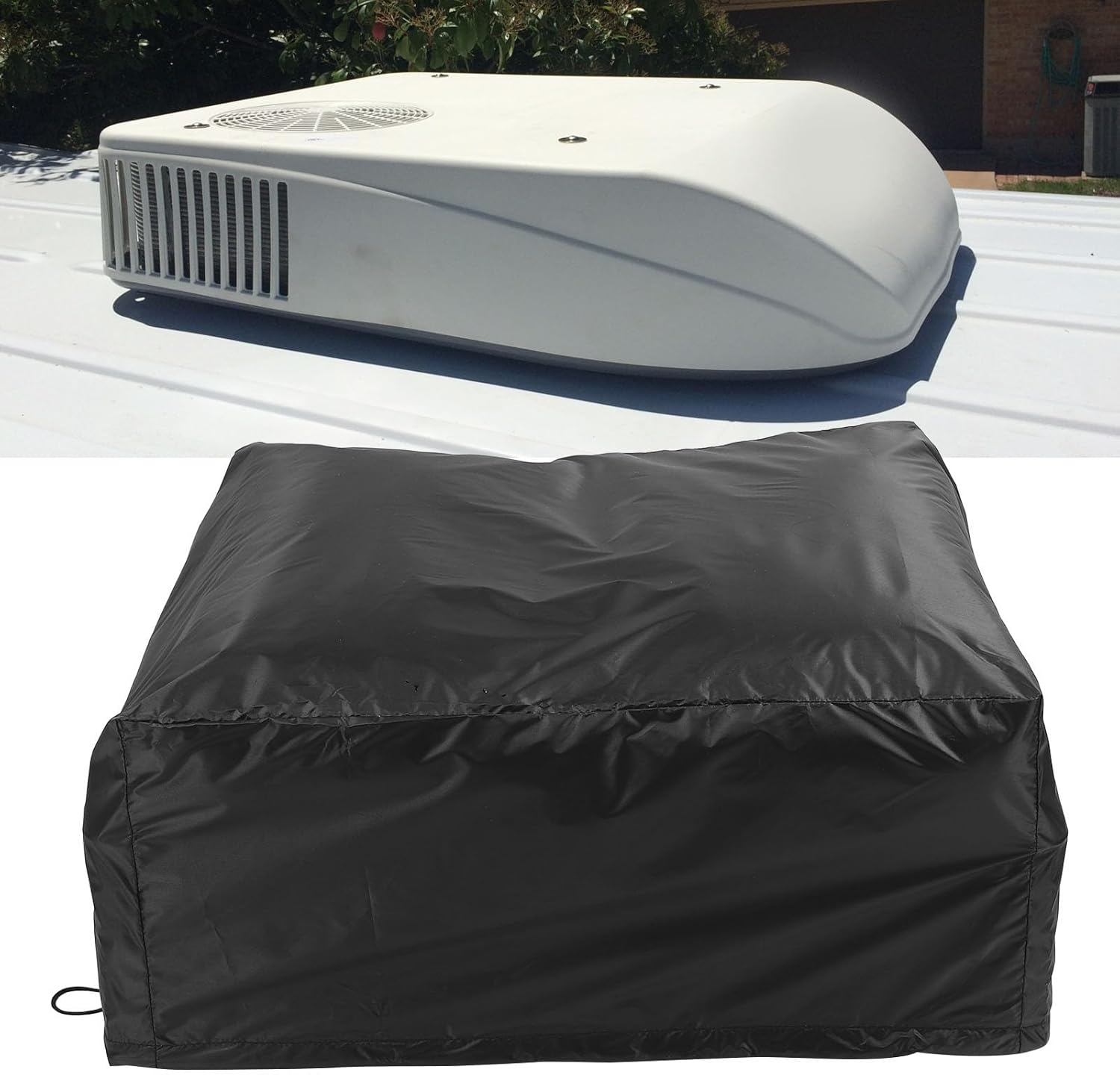 RV Air Conditioner Cover, AC Winter Cover with Drawstring, RV Roof Top AC Cover Replacement, Air Conditioner Protective Cover for outside Travel (Large Size: 42.5X30X14.25 Inches) image number 2