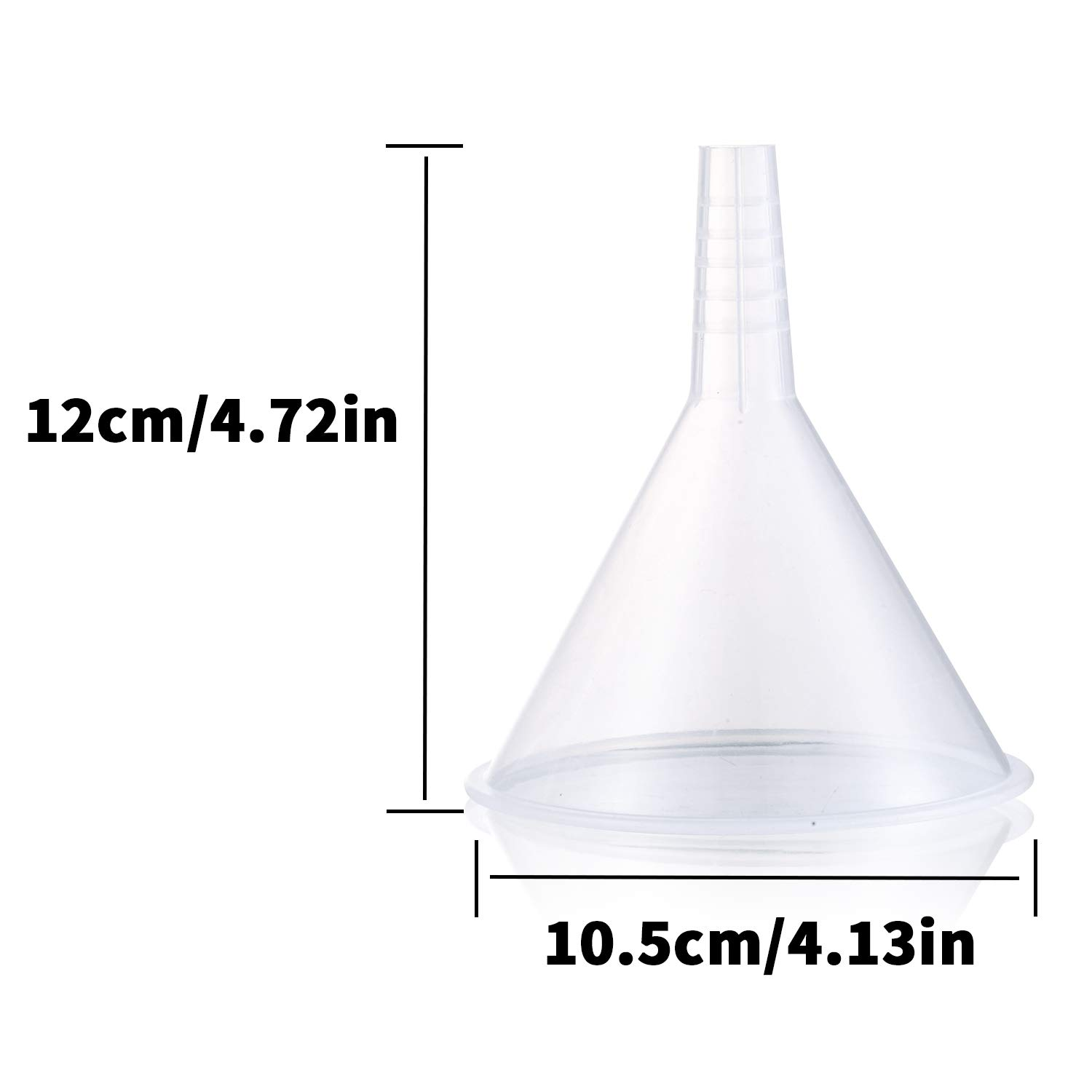 Plastic Funnel Set, 3 Pcs Lab PP Funnels, 100Mm X 1, 75Mm X 1, 50Mm X 1 (Pack of 3) image number 6