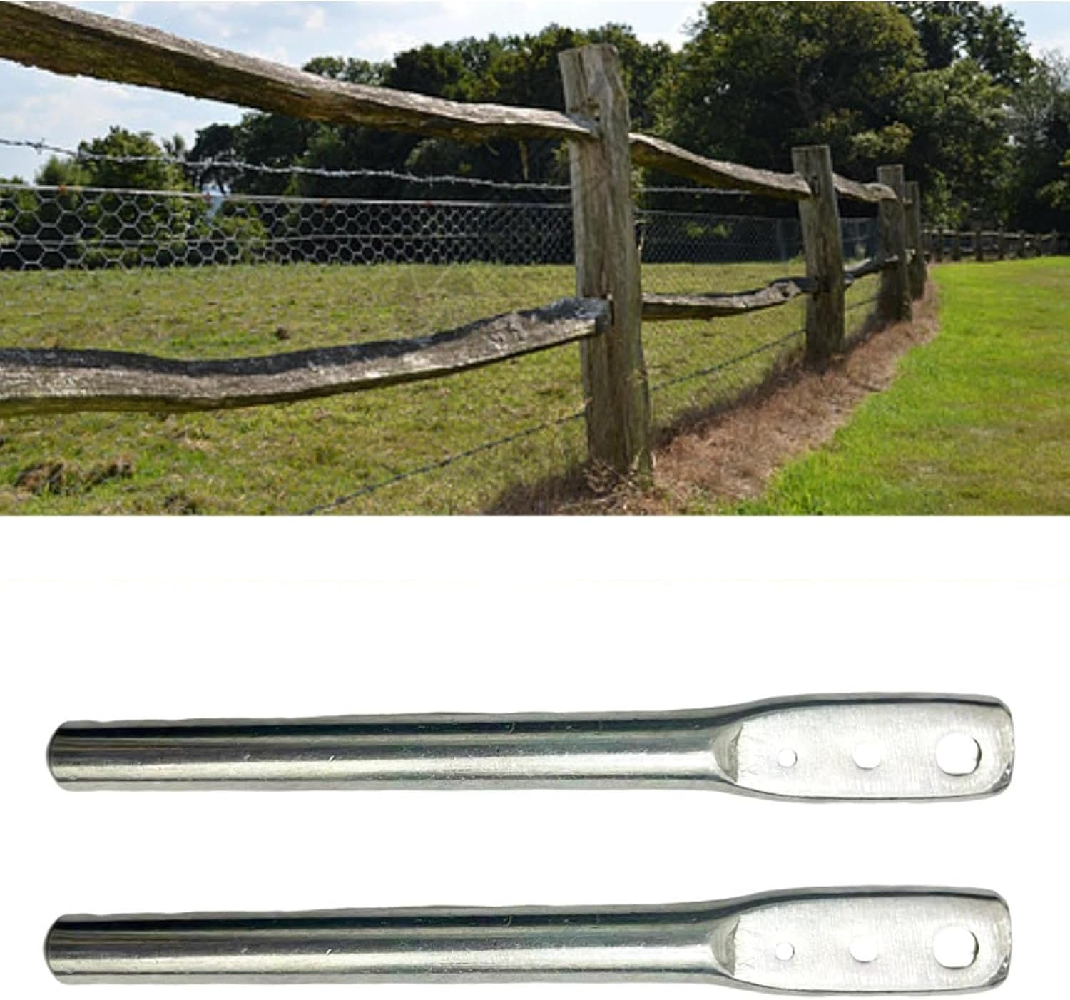 2PCS Fence Strainer Wire Twisting Tools - Heavy Duty Farm Fencing Tool, Portable Wire Tightener for High Tensile Wire, Labor Saving Fence Repair Supplies image number 5