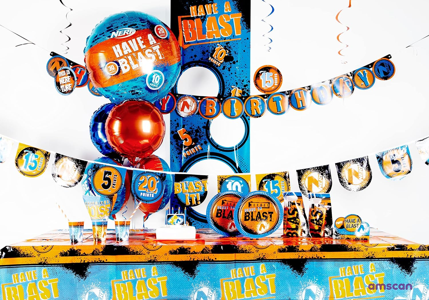 Amscan 9903934 - Child Nerf Blast Team Pack (2 Set of Blue and 2 Set of Orange) image number 2
