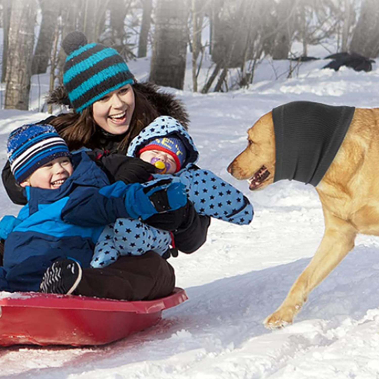 3 PCS 3 Size Quiet Ears for Dogs Dog Hoodies Hat, Dog Calming Hoodie Head Cover Sleeves, the Grooming and Force Drying Head Protection, for Anxiety Relief & Calming Dogs