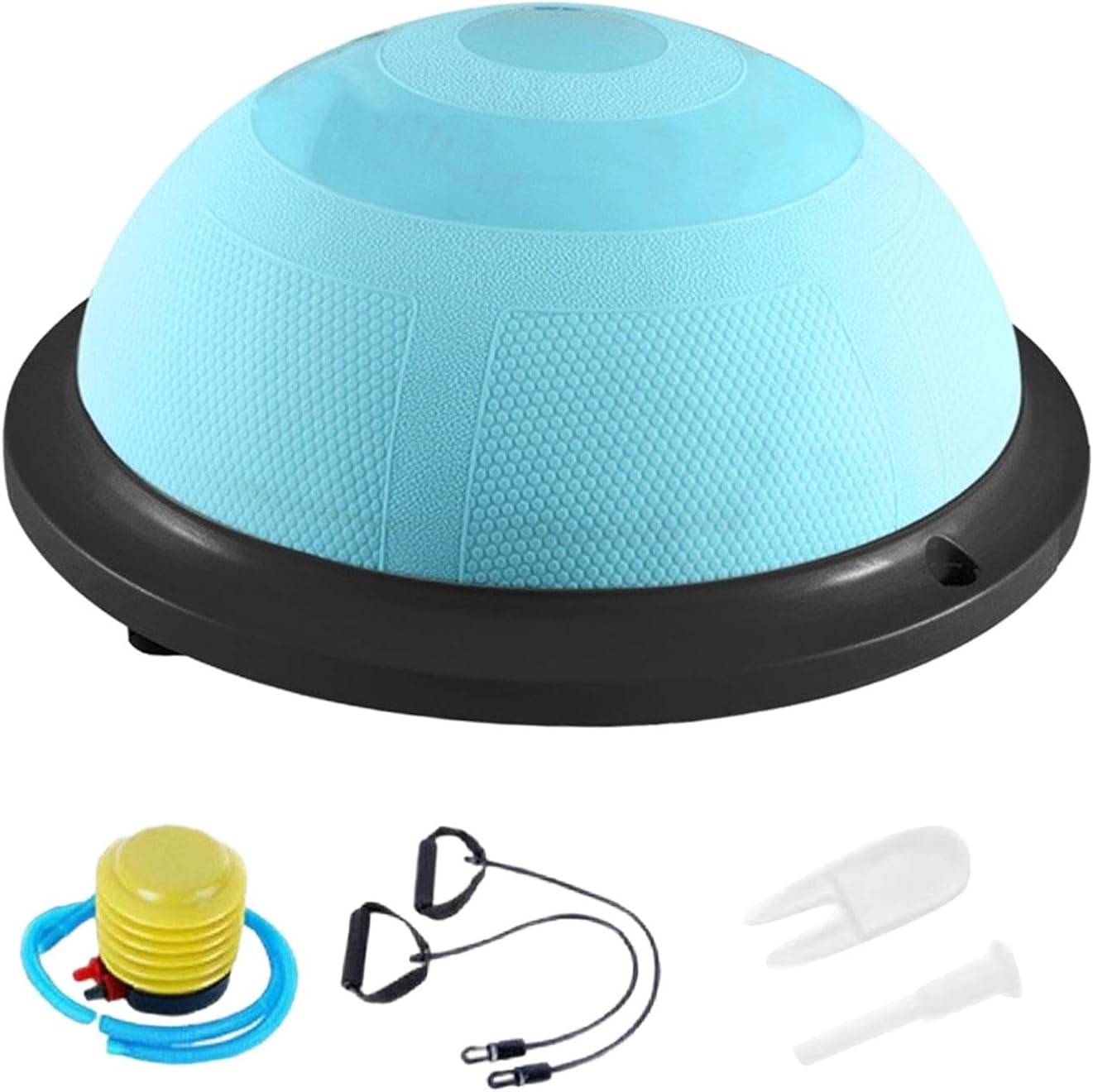 Oshhni Balance Ball Half Exercise Ball anti Slip Balance Training with Resistance Bands and Pump for Full Body Workouts