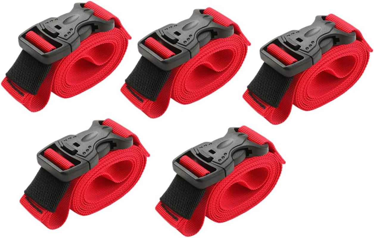 Gadpiparty 5Pcs Bag Straps Lashing Straps for Luggage Cargo Suitcase Nylon Lashing Belts Multi-Functional image number 5