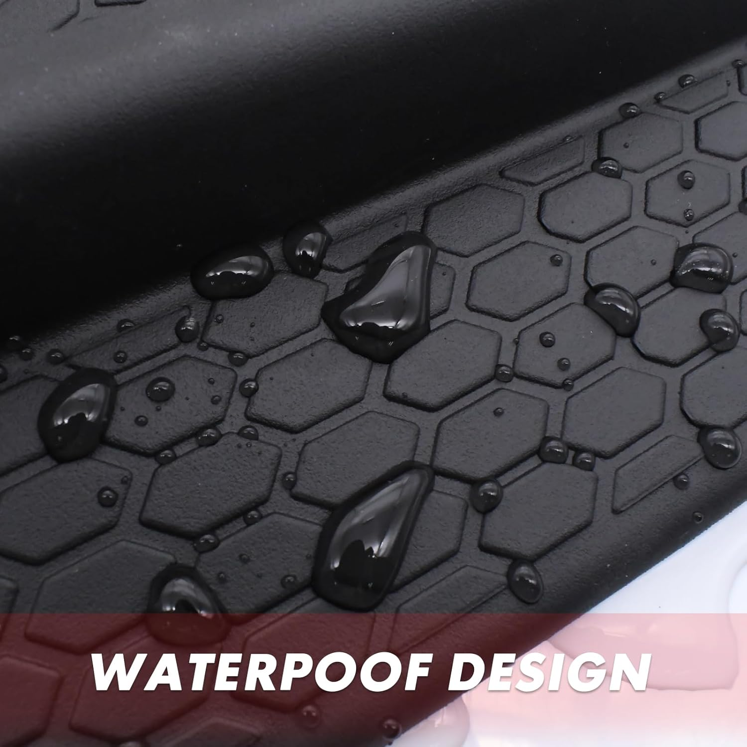 Door Sill Guards Kit for Jeep Wrangler Jl/Gladiator JT Accessories 2018-2024, Black Rubber Door Entry Guard Protector for Jeep Wrangler JL &Gladiator JT 4-Door Accessories (4 Pcs Set) image number 4