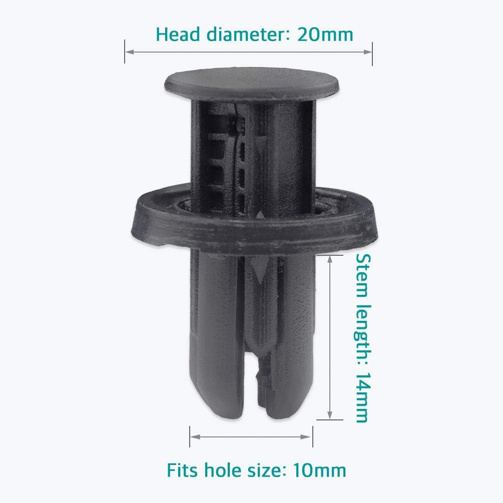 Lantee 20 Pcs Bumper and Wheel Well Liner Push-Type Retainer Clips for Honda & Acura 91505-TM8-003 image number 4