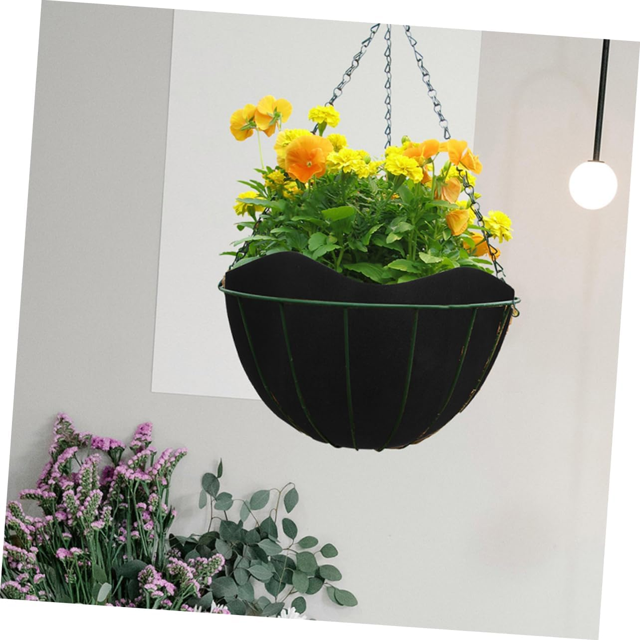 3Pcs Hanging Basket Liners Half Planter Inserts for Gardening Nonwoven Material for Visual Appeal and Easy Replacement for Vibrant Plant Displays image number 6