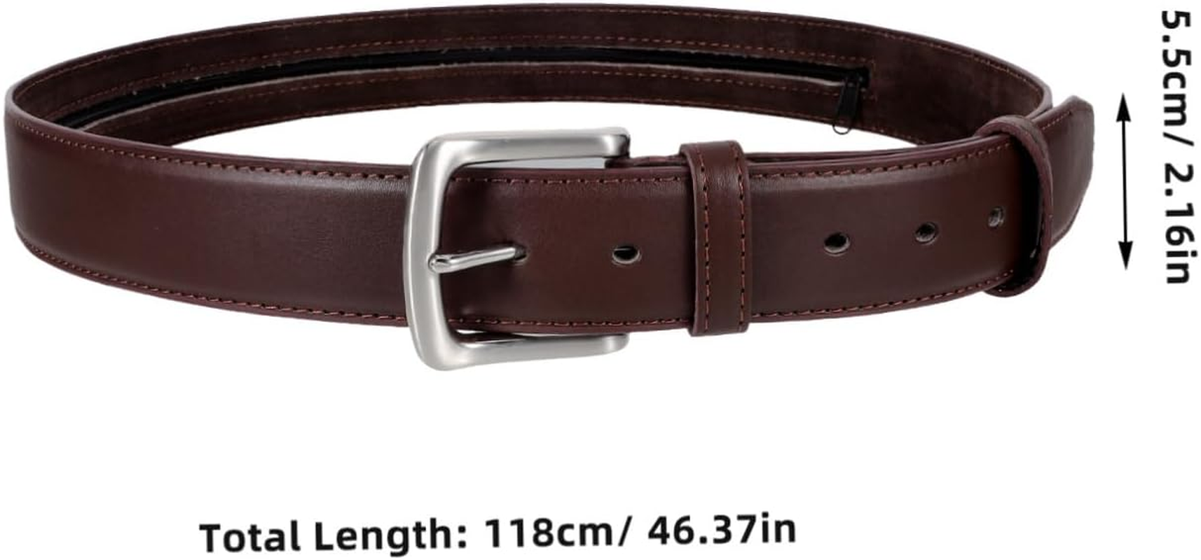 Kisangel Secure Waist Wallet Rfid Belt Money Belt for Travel Hidden Compartment for Men Women image number 5