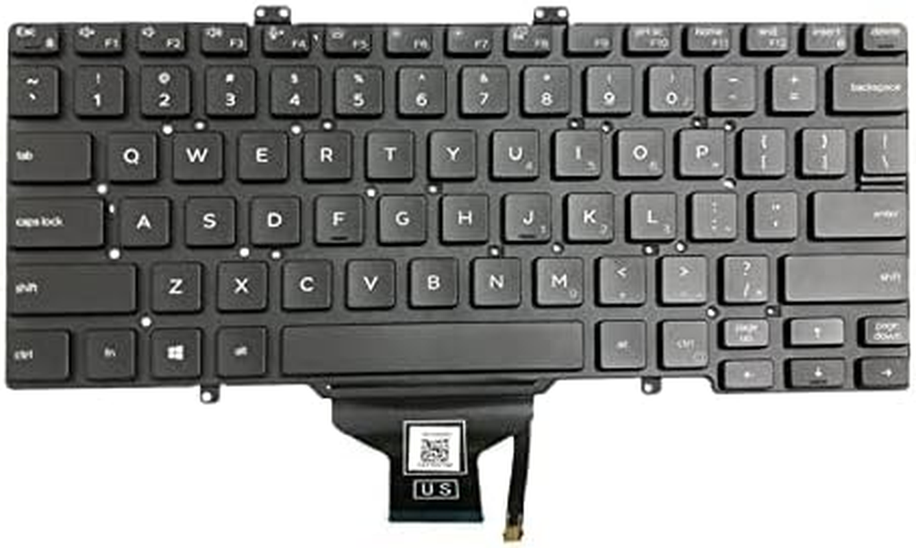 Zahara Keyboard with Backlit US Replacement for Dell Latitude 7400 3400 5400 7410 5401 5411 RN86F 0RN86F NOT Fit for Latitude 7400 2-In-1 (Black) image number 6