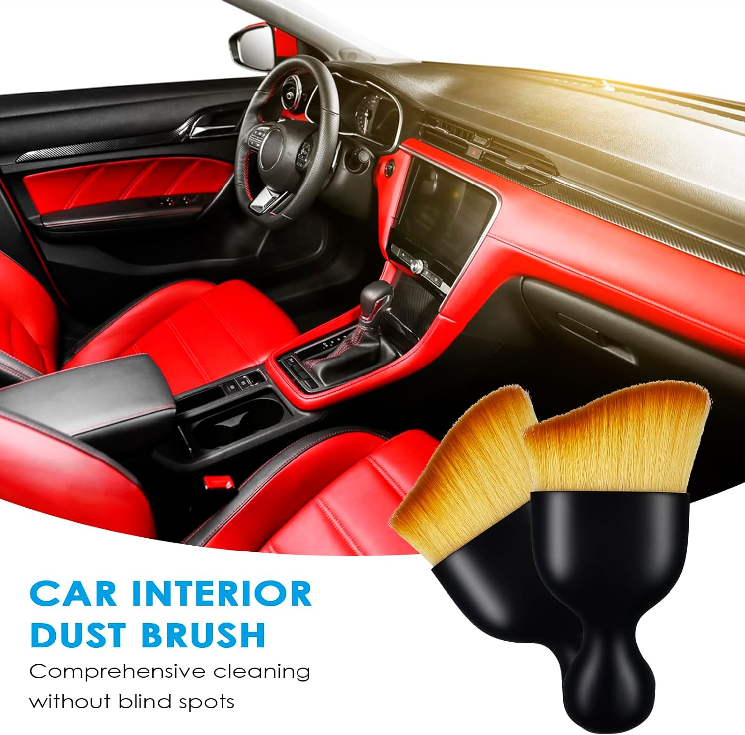 Set of 4 Car Interior Dust Sweeping Soft Brush, Dust Brush, Car Brush Interior, Car Care, Cleaning, Cleaning Brush, Car Brush, Cleaning, Dust Sweeping Car Brush