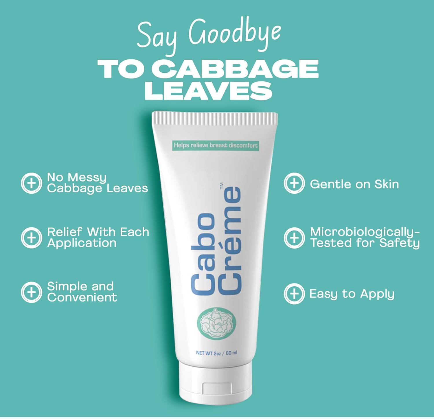 Cabbage Breast Cream for Tenderness & Engorgement Relief &ndash; Weaning Support &ndash; Helps Dry up Breast Milk &ndash; Postpartum Essential &ndash; OB-GYN Created & Mum-Approved &ndash; 60G image number 2