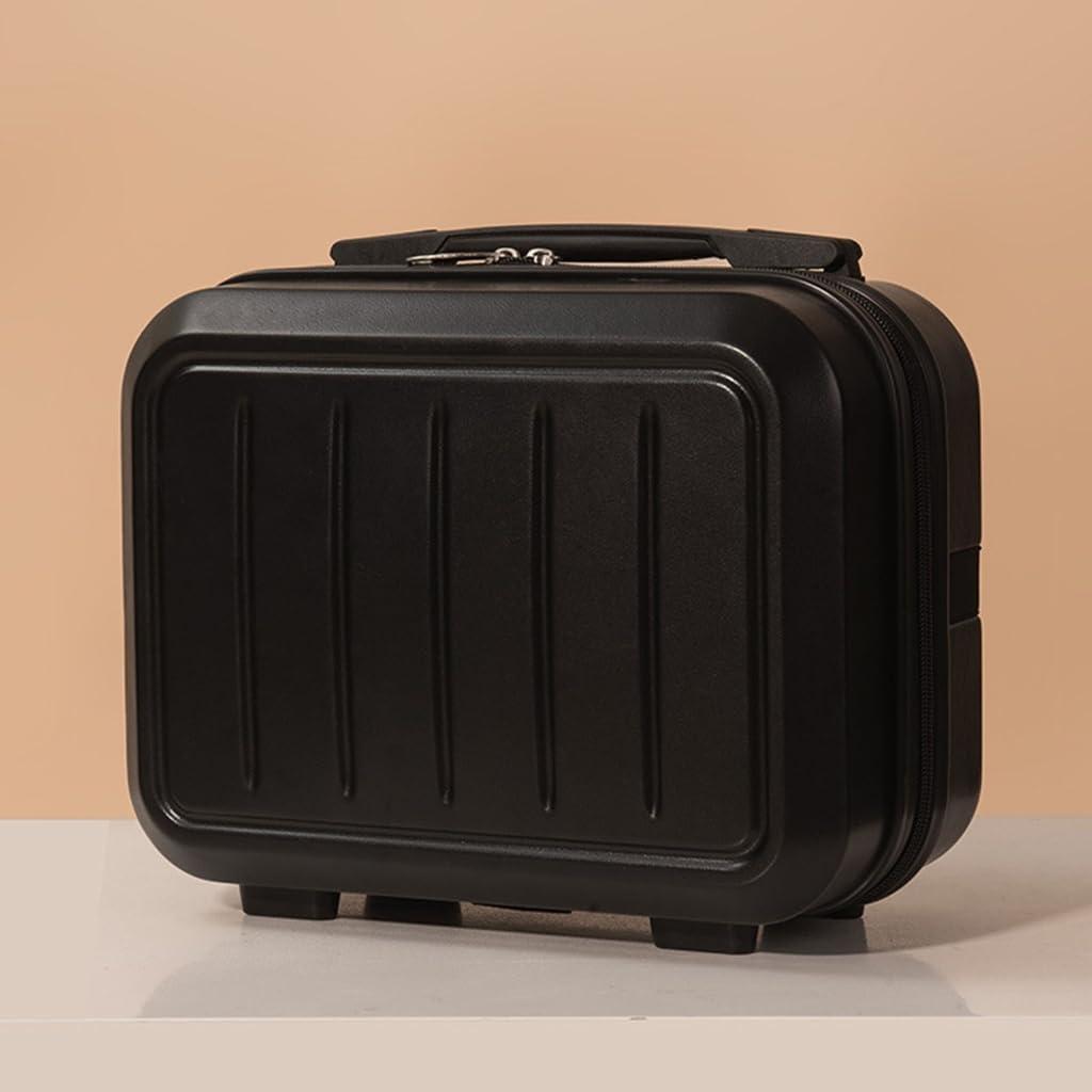 DDPOND 14 Inch Suitcase Travel Cosmetic Bag Luggage Makeup Bags Portable Toiletry Organizer with Handle for Women Girls - Black image number 4