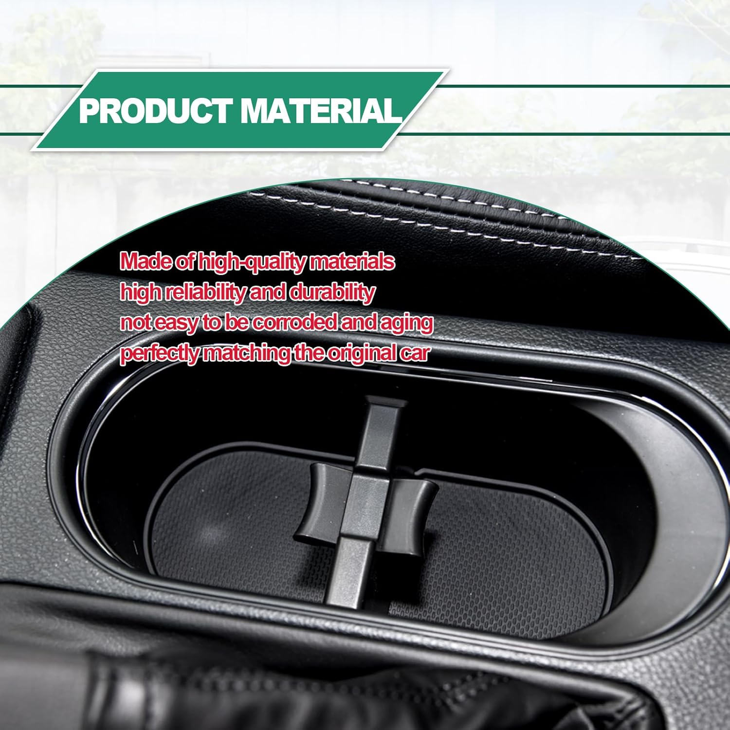 Vrasly Center Console Cup Holder Insert Divider Compatible with Subaru Forester 2014 2015 2016 2017 2018 2019 Year, Outback 2010 2011 2012 2013 2014 Replace 92118AJ000 92118AJ001 image number 4