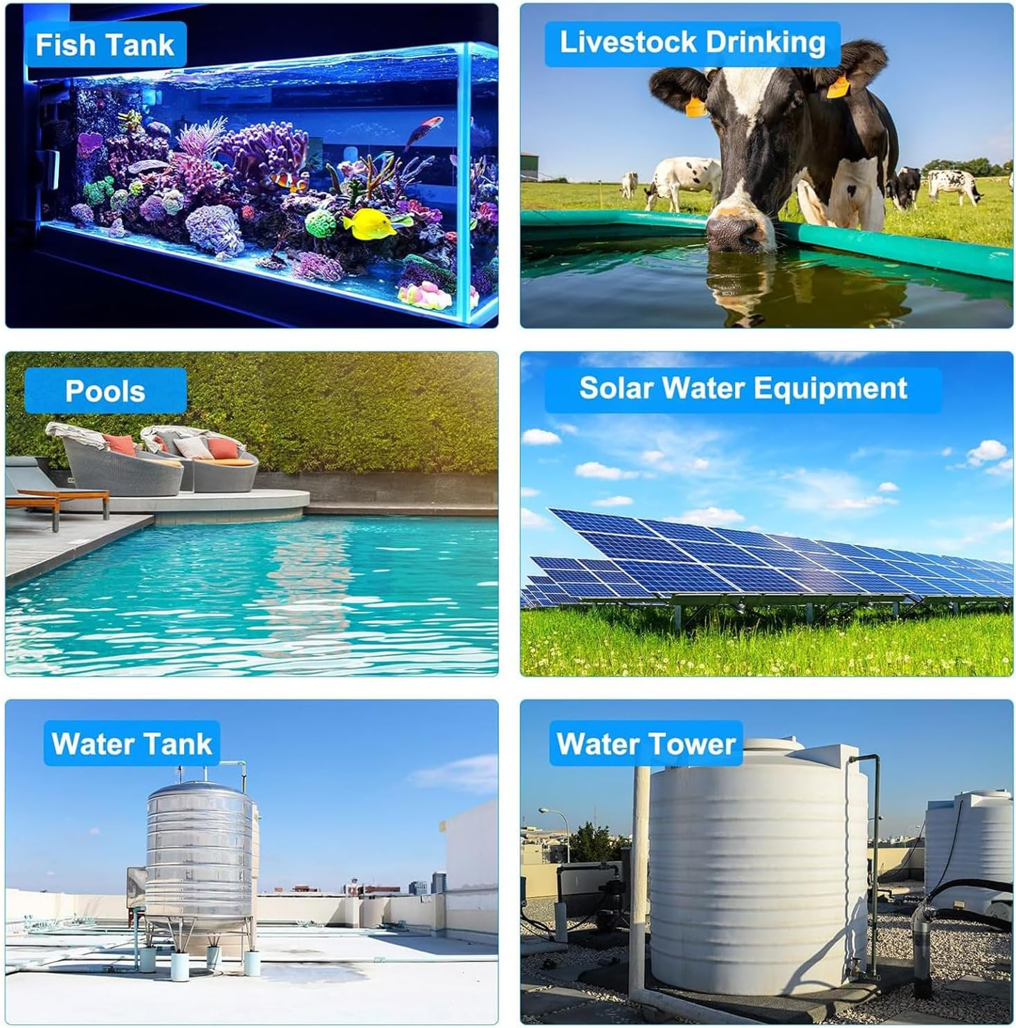 Xinghonyac 3 Pcs Float Valve Set, 1/2-Inch Water Supply Pipe Float Valve with Adjusting Arm Float Ball Valve for Swimming Pool, Aquarium, Automatic Waterer Bowl Tank Trough (Black) image number 4