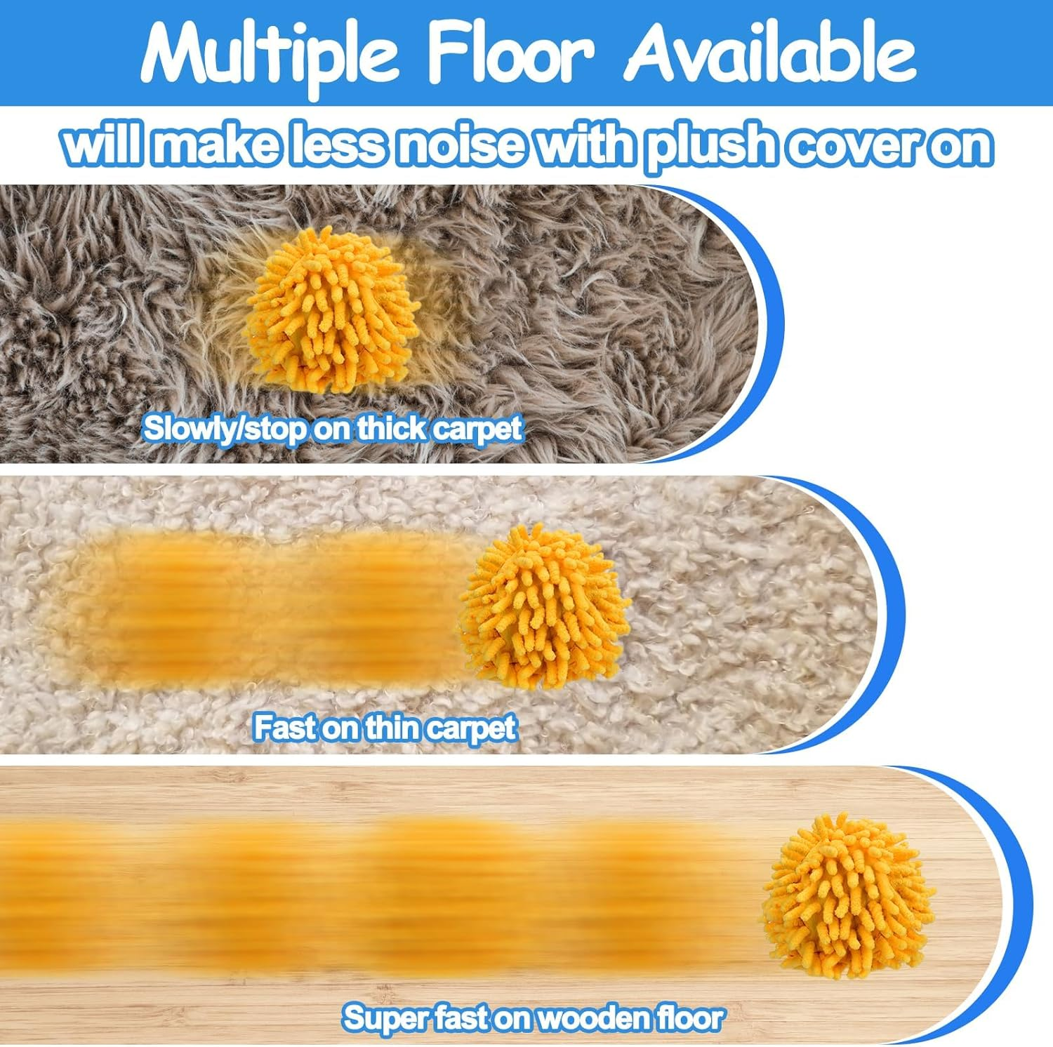 Interactive Dog Toys Ball, Self Rolling Dog Ball with Cover Anti-Chewer for Small/Medium/Large Puppy Pet Dog Toys, Active Rolling Ball for Dogs Enrichment, Motion Activated Toys That Move on Its Own