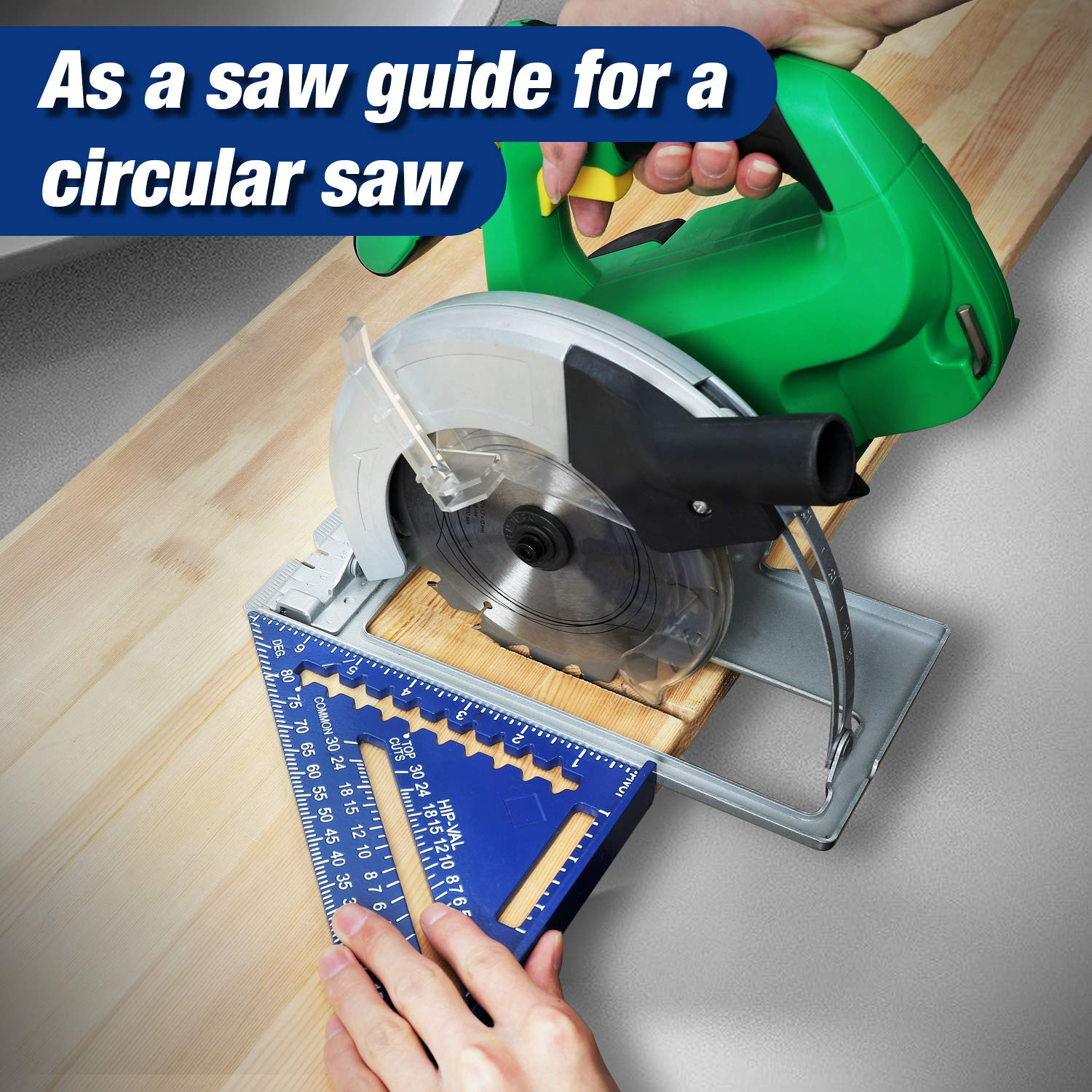 WORKPRO Rafter Square and Combination Square Tool Set, 18Cm . Aluminium Alloy Die-Casting Carpenter Square and 30Cm Zinc-Alloy Die-Casting Square Ruler Combo (Rafter Square Layout Tool) image number 2