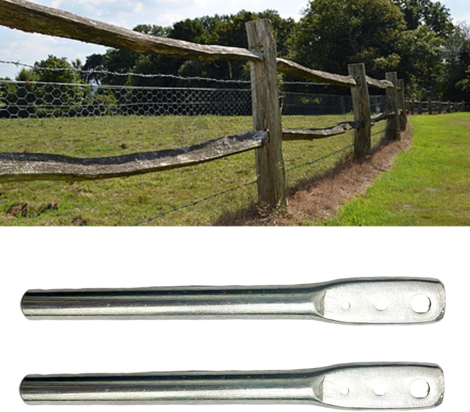 Oshhni 2 Pieces 3 Hole Wires Twisters Electric Fence Twitching Twist Wear Resistant Professional Convenient High Tensile Wire Tools image number 2