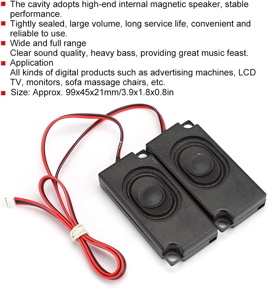 Surround Sound Speakers, Speakers Portable Heavy Bass Audio Cavity Magnetic Dual Speaker Mini Speaker Loudspeaker for Home Use,8&Omega; 3W image number 2