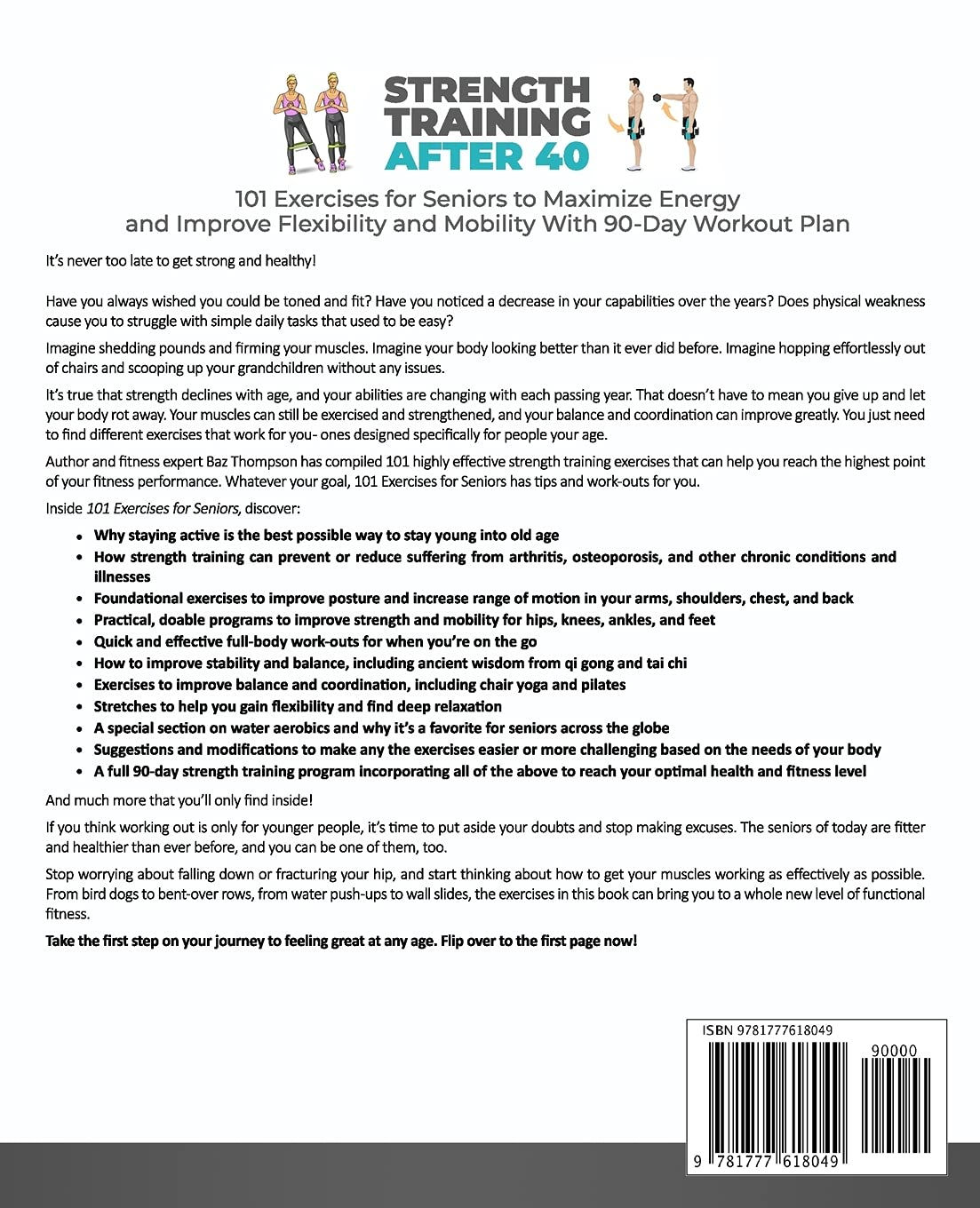 Strength Training after 40: 101 Exercises for Seniors to Maximize Energy and Improve Flexibility and Mobility with 90-Day Workout Plan image number 1