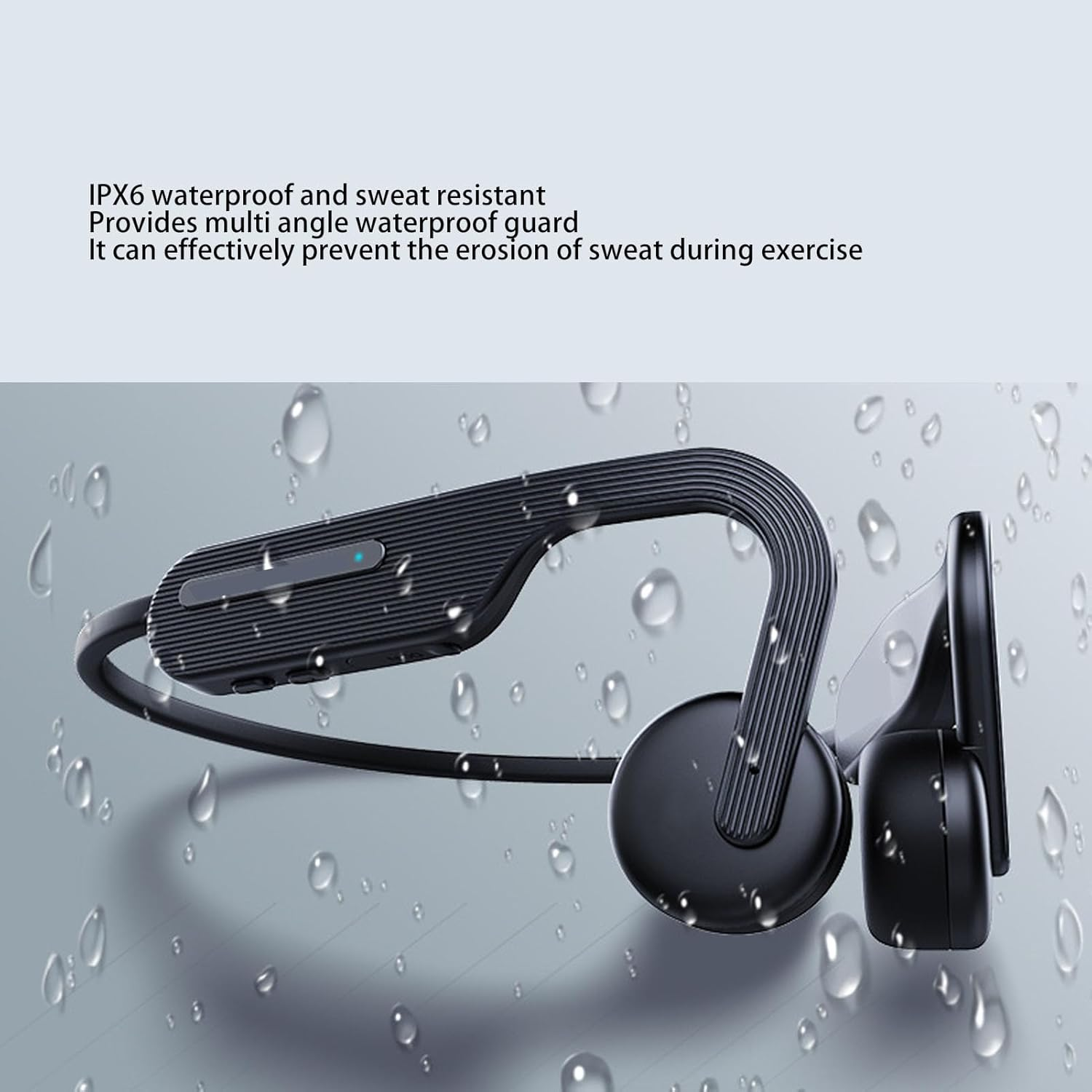 Jectse Bone Conduction Headphones, V5.3 Stereo ENC Noise Reduction IPX6 Waterproof Open Ear Headphones Sports Earphones for Running Cycling up to 6 Hours Playtime image number 5