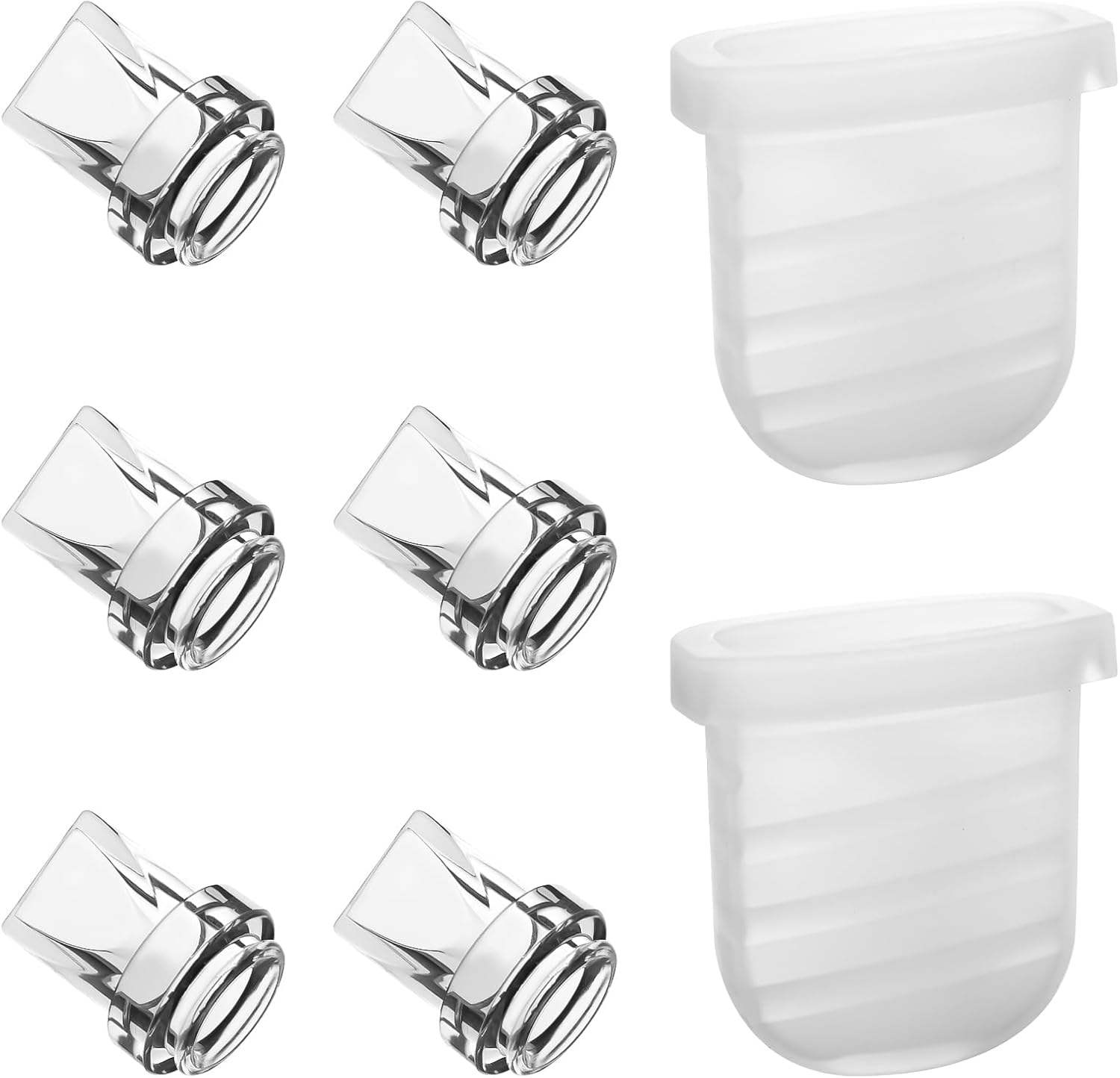 Breastfeeding Milk Pump, Wearable Silicone Breast Milk Pumper Include 6Pcs Duckbill Valve & 2Pcs Silicone Diaphragm Portable Soft Lactation Pump for NCVI Zooawa Nuliie S32