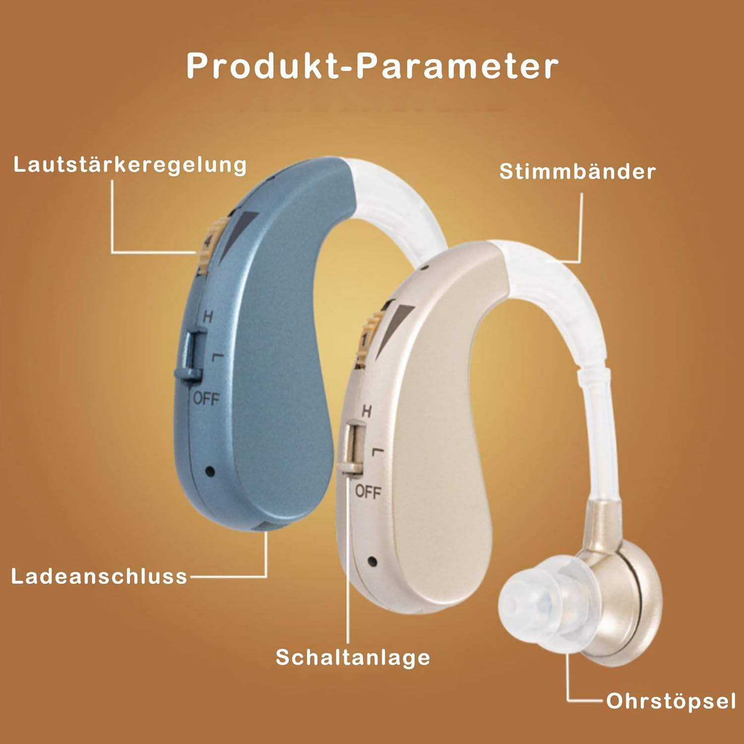 Keautfair Wireless Headphones Portable Headphones Rechargeable Elderly People (Blue) image number 6