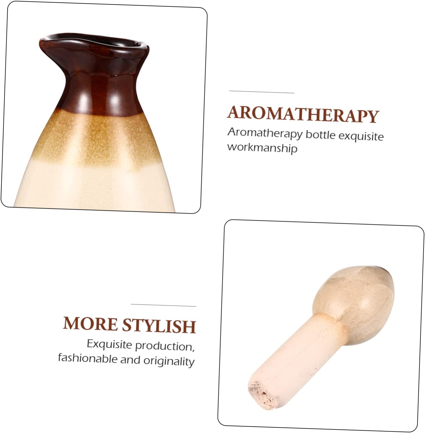 Ciieeo Ceramic Essential Oil Bottle White Diffuser Bottle Essential Oil Storage image number 1