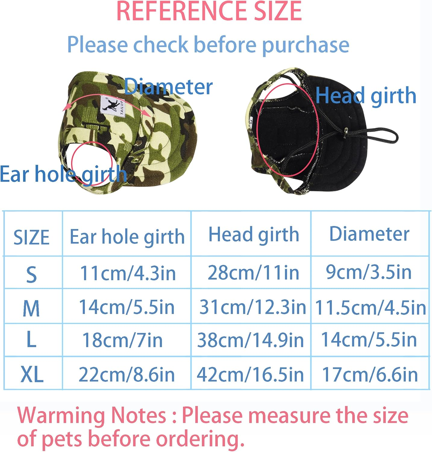 YAODHAOD Dog Baseball Cap Adjustable Dog Outdoor Sport Sun Protection Baseball Hat Pet Casual Cap Visor Sunbonnet with Ear Holes,Summer Travel Sport Hat Outfit (Stripe, X-Large)