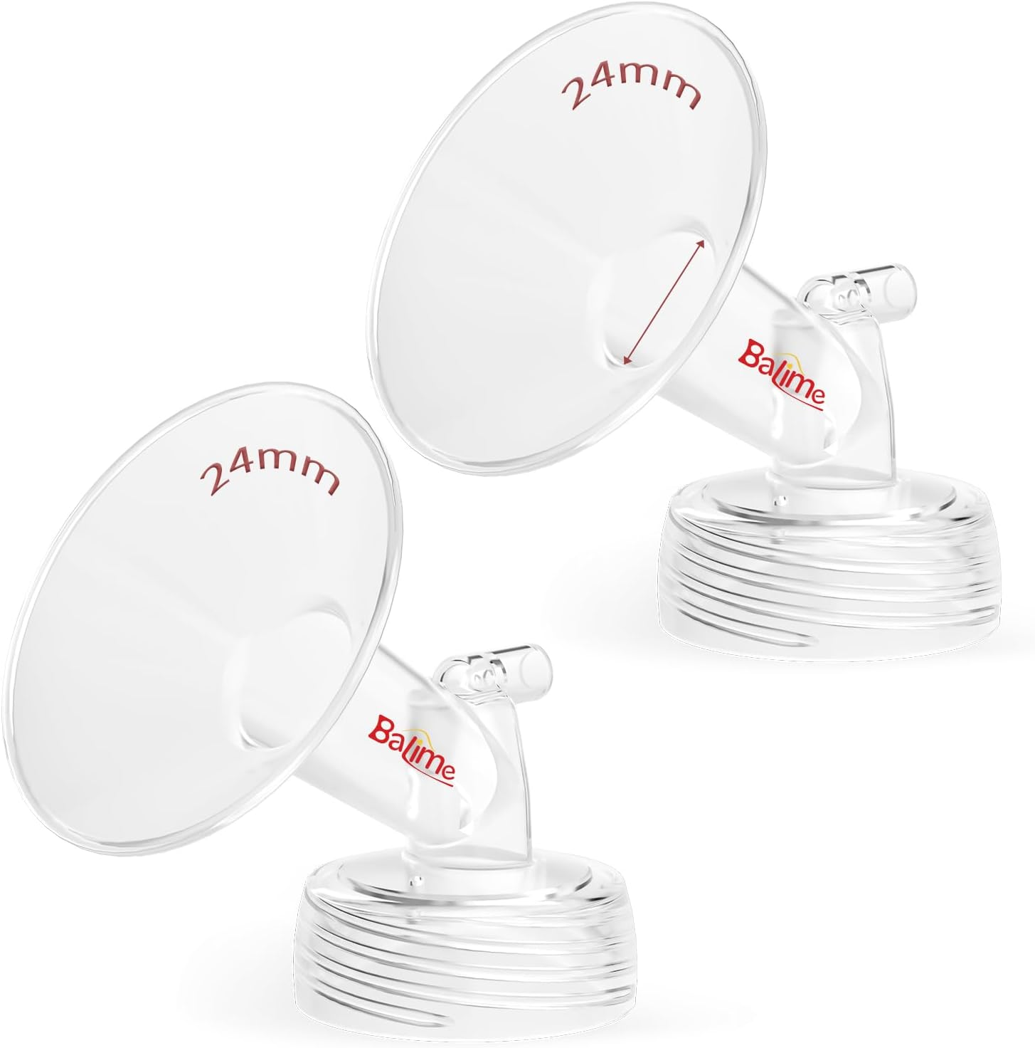 BALIME Breast Pump Parts Compatible with Spectra S1/S2/9 Plus, Not Original Accessories,Wide-Mouth 24 Mm Flange, Replaces Spectra Shield（2Pcs） image number 3