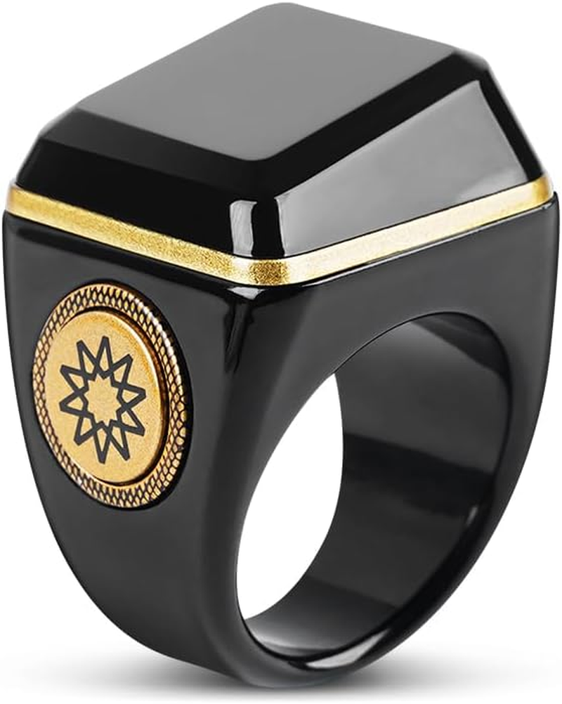 KEWAYO 20Mm Smart Ring Counter, Smart Tasbih Zikr Ring, Smart Ring Counter, Muslim Prayer, OLED Display, Tasbih Counter, Wearable Technology, Waterproof, USB Rechargeable