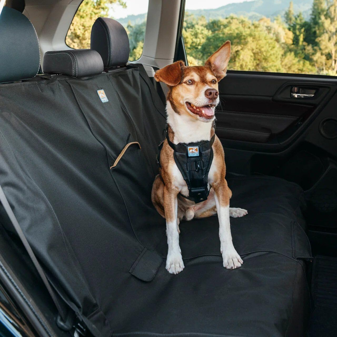 Kurgo Wander Bench Seat Cover, Dog Car Seat Protector, Waterproof & Stain-Resistant, Secure Fit, 140 Cm Wide, Black image number 4