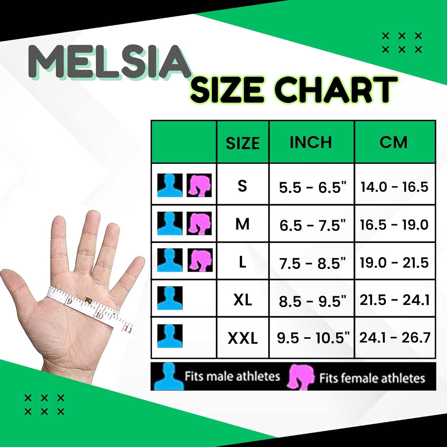 MELSIA Gym Gloves for Men and Women - Weightlifting Workout Gloves with Buit-In Wrist Wrap Support for Pull-Ups, Powerlifting Training - Ergonomic Palm Padding & Super-Strong Silicone Grip image number 6