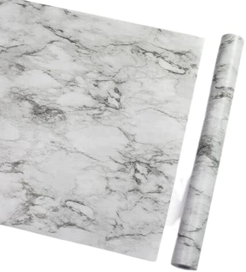 10M Marble Wall Sticker Decor Roll Wallpaper Self Adhesive Contact Paper PVC Waterproof Decorative Wallpaper, Easy to Apply for Home and Office, Durable and Versatile