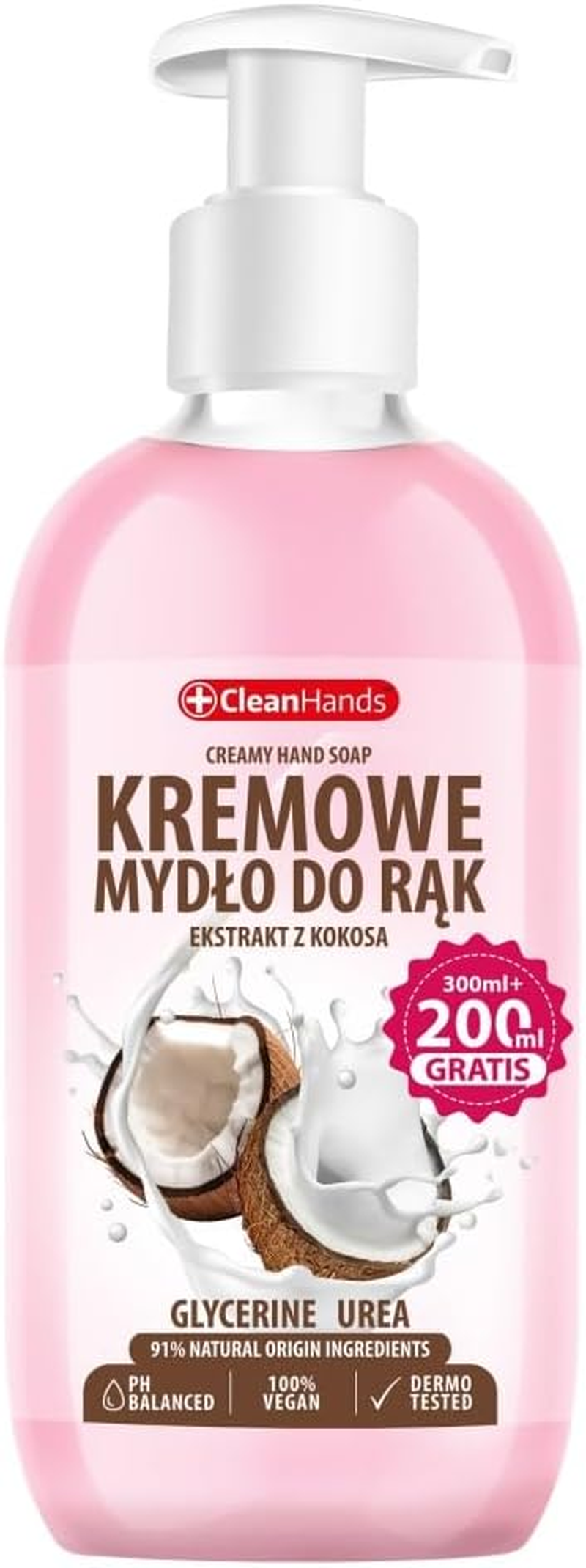 Clean Hands Creamy Liquid Soap, Coconut, 300 Ml, Hand Wash, Hand Wash Soap image number 1