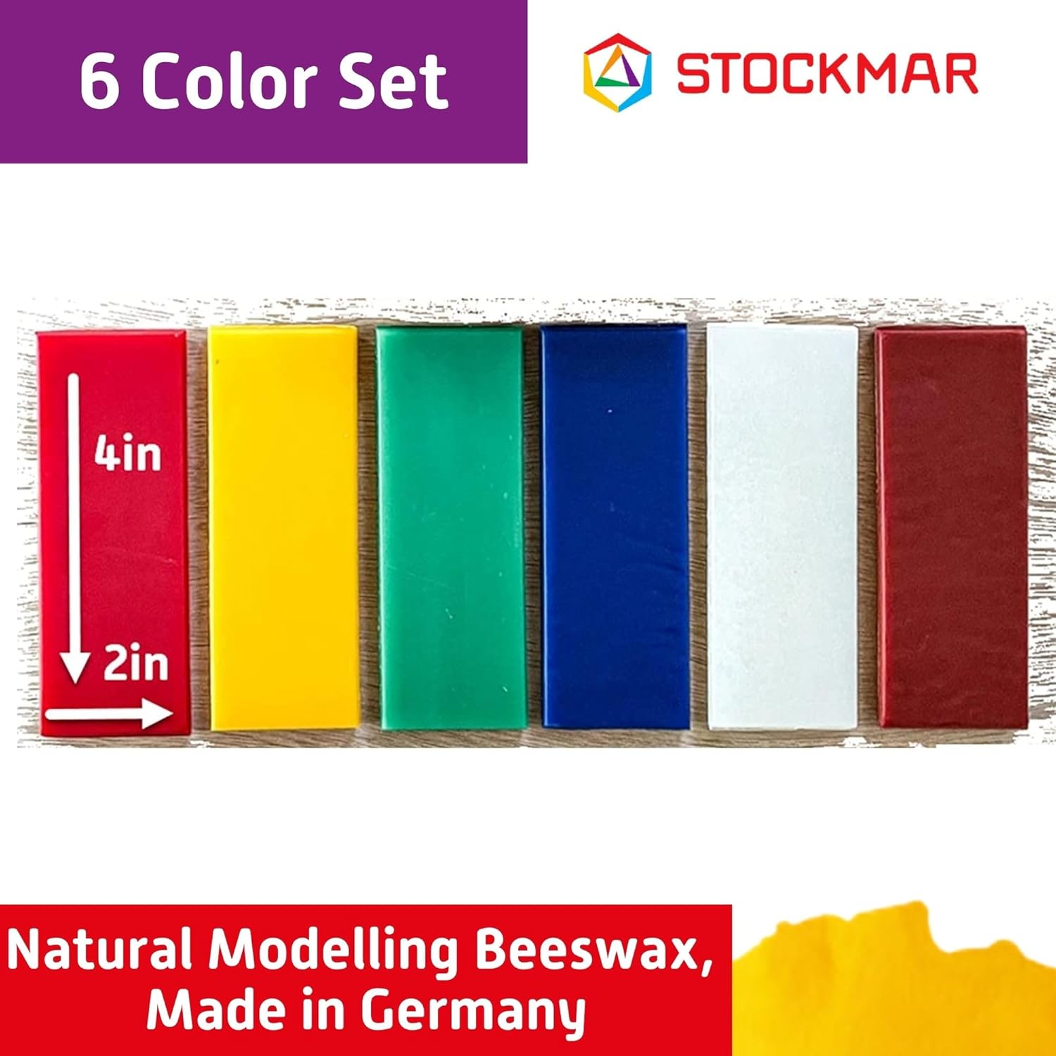 Stockmar Modelling Beeswax, Assorted Colours (Set of 6)