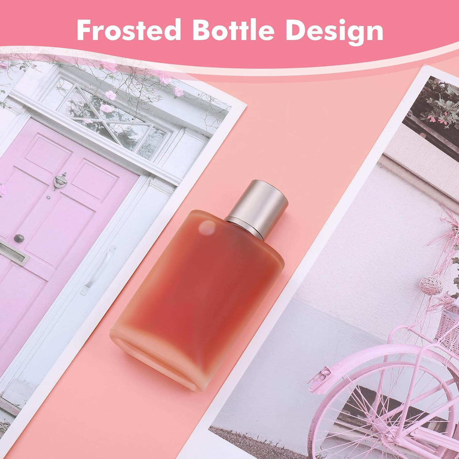 Hejo Pack of 3 Empty Perfume Bottles, Perfume Atomiser, 50 Ml Empty Perfume Bottles with Funnels, Pipettes, Transparent Perfume Atomiser, Refillable for Travel, Families, Outdoor