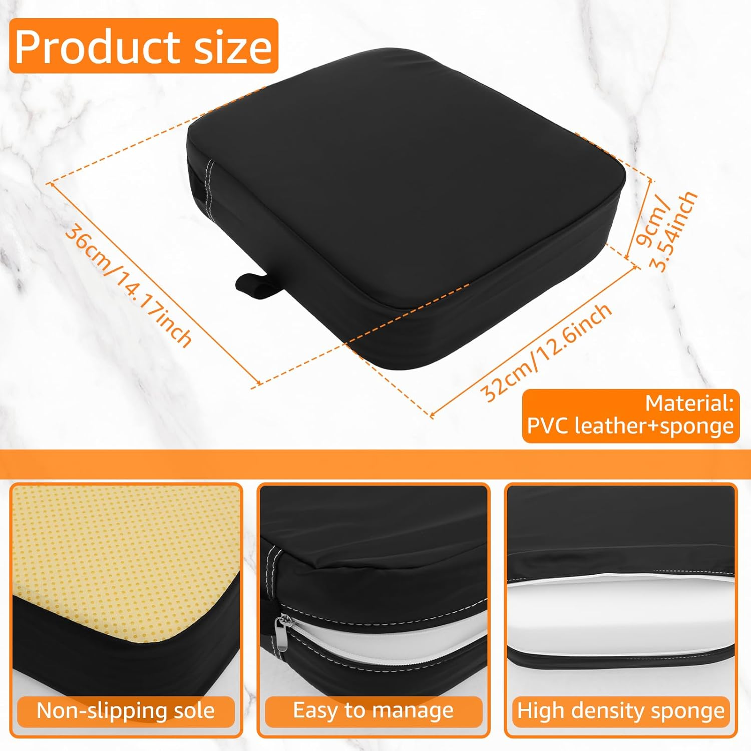 Awobepl Toddler Booster Seat Portable Stable Kids Booster Seat Pad Comfortable Safe Increasing Chair Cushion for Home Children Usage image number 4