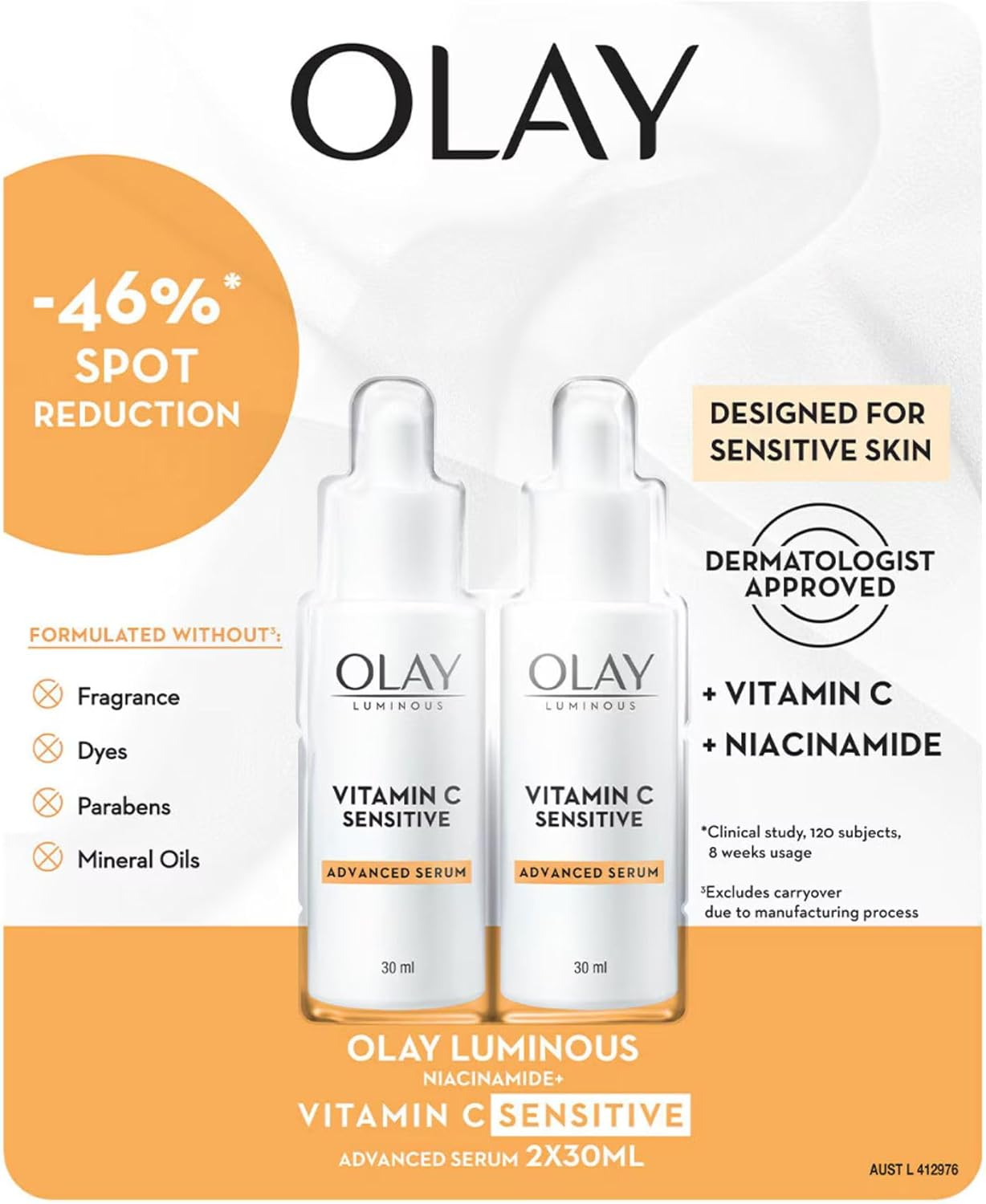 Olay Advanced Serum Vitamin Sensitive (2 X 30Ml) image number 1