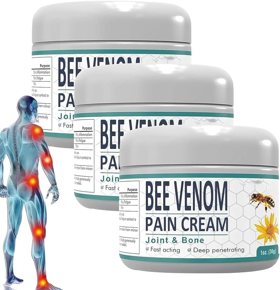3Pcs Bee Venom Pain and Bone Healing Cream,Advanced Bee Venom Gel Joint and Bone Therapy,New Zealand Bee Venom Joint and Bone Therapy Cream image number 3