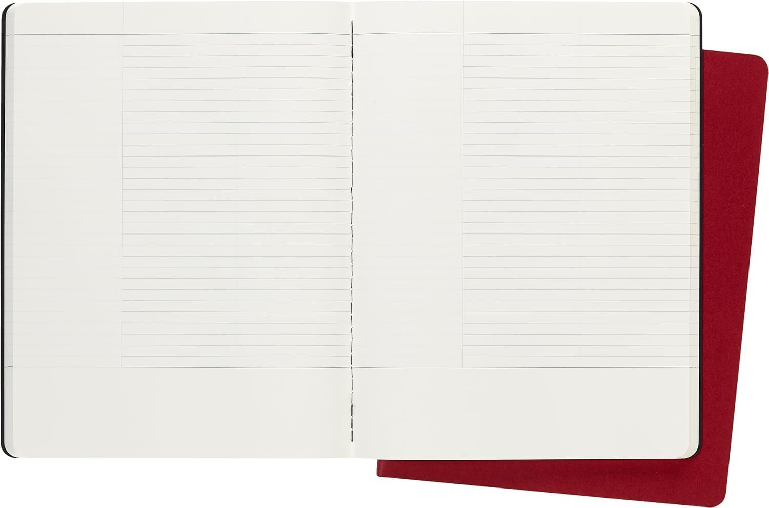 Moleskine - Cahier Subject Journal - Set of 2 - Extra Large - Black & Cranberry Red image number 6