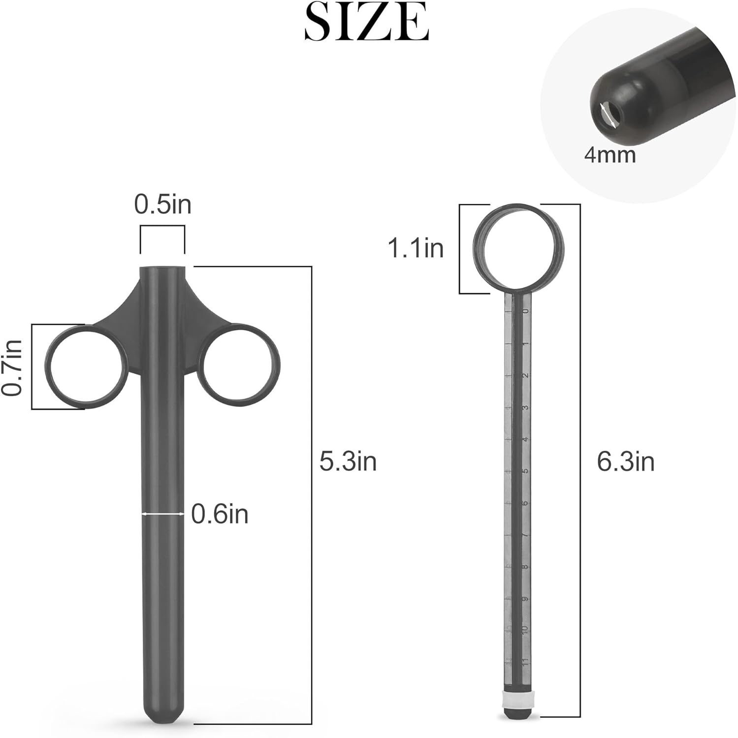 [2 Pack+Storage Bag]Lube Applicator for Women,Men,Precision Female Lubricant Tube Applicator with [10Ml Precision Markings][Easy Use/Clean][Reusable][Silicone][No Disposable] - Red Red image number 2