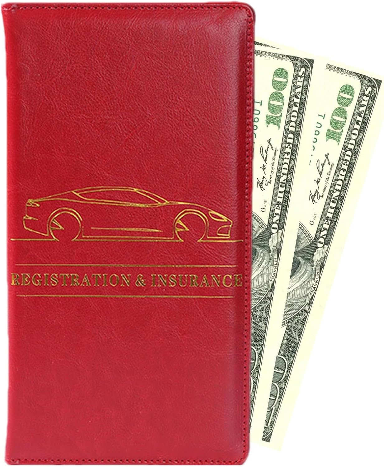 Car Registration and Insurance Holder, Driver'S License Holder Wallet, Car Registration PU Bag Holder - Car License for Motorcycles, Trucks, Boats, Buses