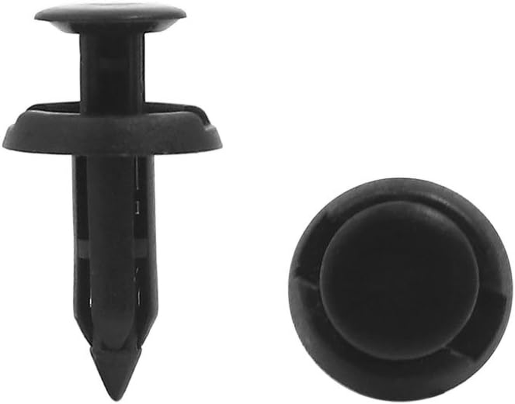 Uxcell 20Pcs 6Mm Dia Hole Plastic Rivets Fender Fastener Retainer Clips Black